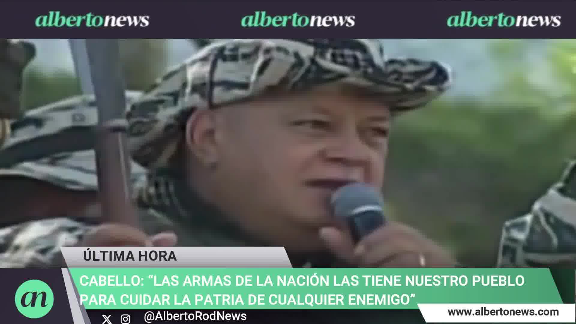 Diosdado Cabello: Our people have the nation's weapons to protect the country from any enemy . After that, there's no point in bidding for time. Anyone who comes here knows a peasant with a machete in his hand will appear.