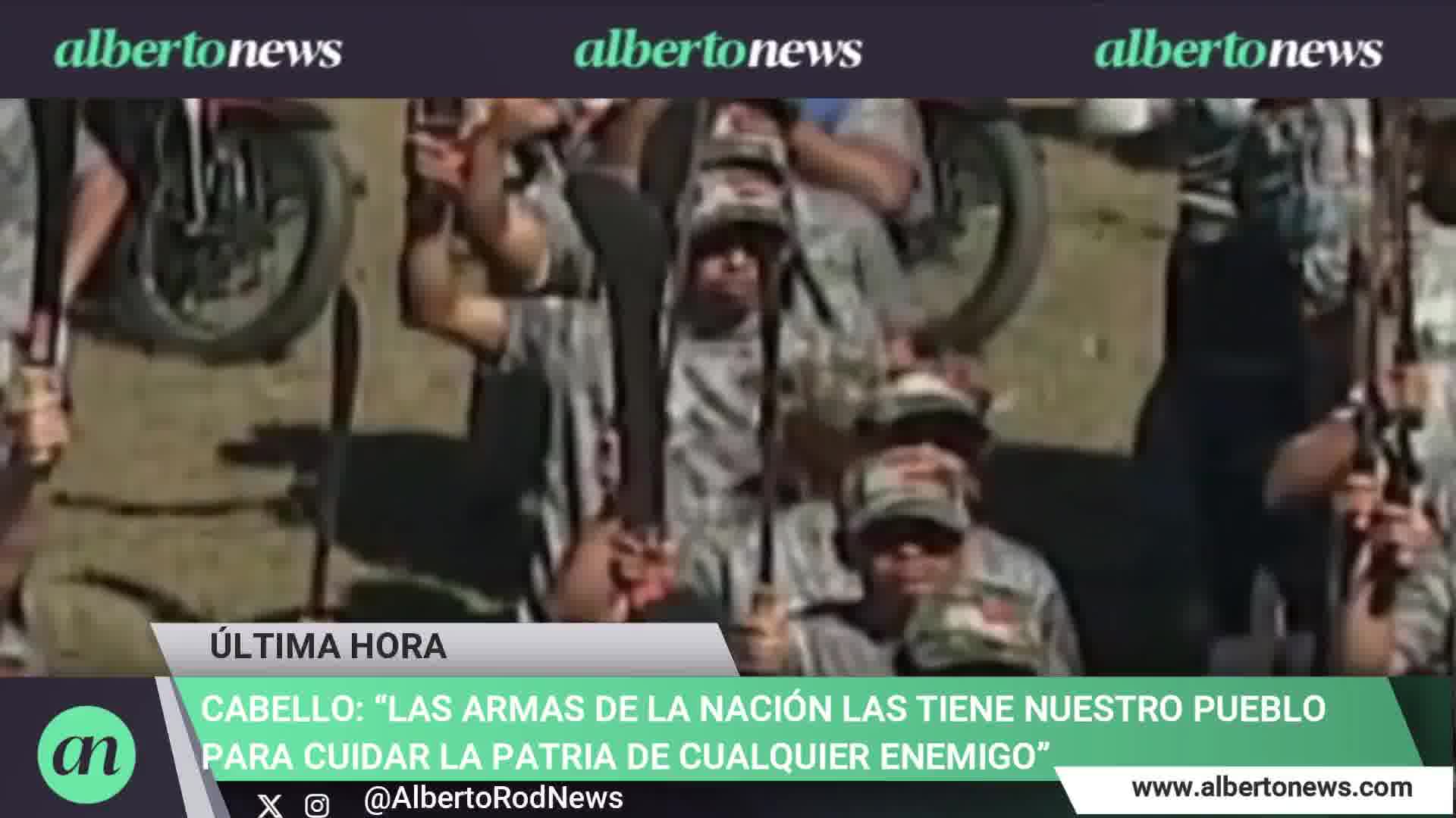 Diosdado Cabello: Our people have the nation's weapons to protect the country from any enemy . After that, there's no point in bidding for time. Anyone who comes here knows a peasant with a machete in his hand will appear.