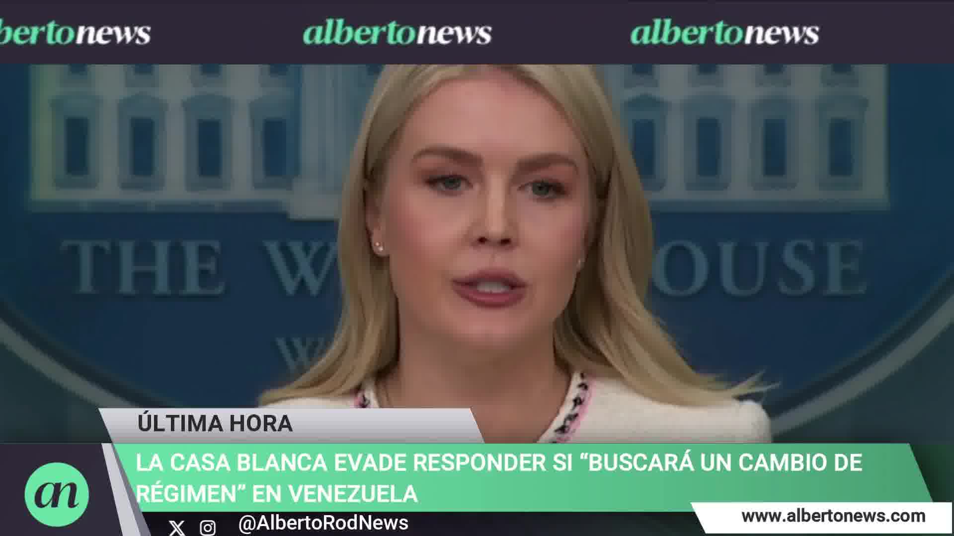 The White House evades answering whether it will seek regime change in Venezuela: I'm not going to get ahead of the president (Trump). What we've made clear is that this administration will not tolerate international narcoterrorism to bring drugs into the US.