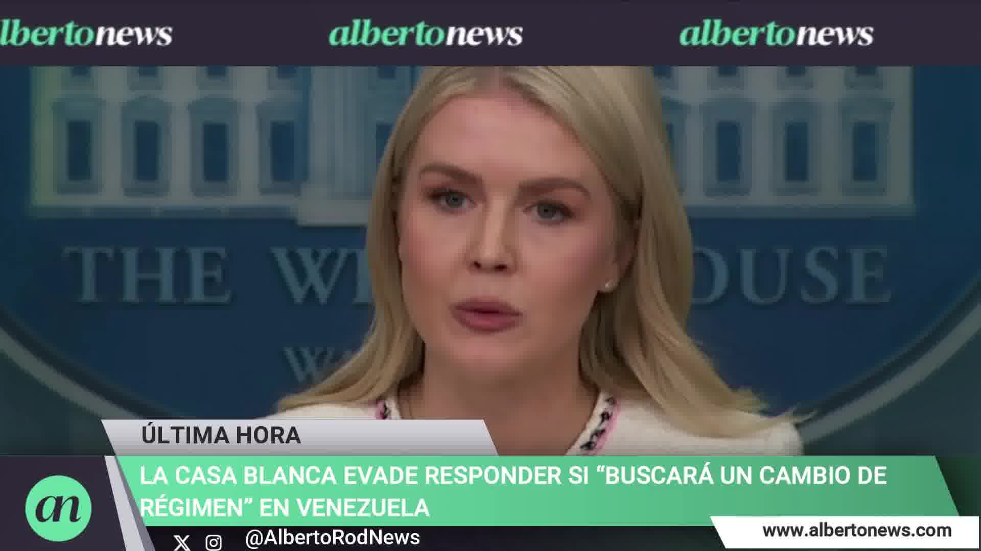 The White House evades answering whether it will seek regime change in Venezuela: I'm not going to get ahead of the president (Trump). What we've made clear is that this administration will not tolerate international narcoterrorism to bring drugs into the US.