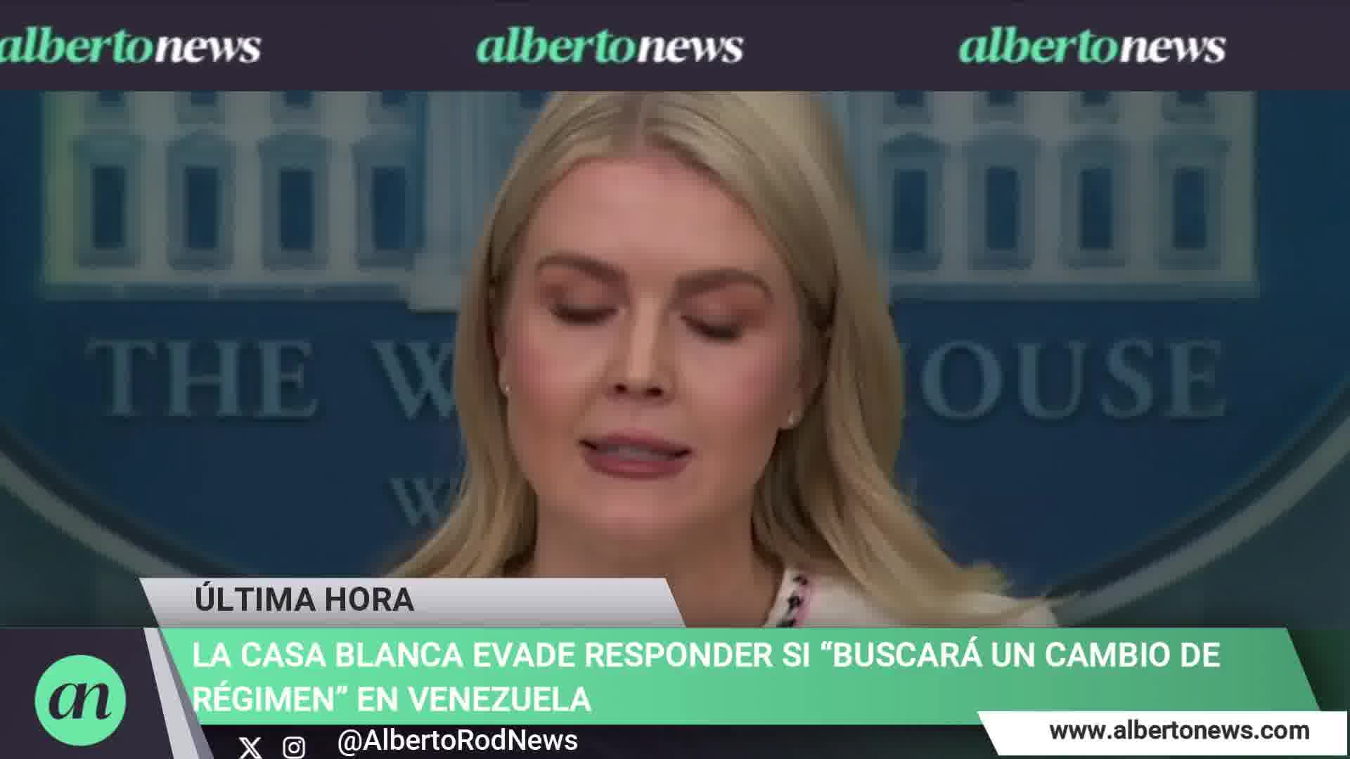 The White House evades answering whether it will seek regime change in Venezuela: I'm not going to get ahead of the president (Trump). What we've made clear is that this administration will not tolerate international narcoterrorism to bring drugs into the US.
