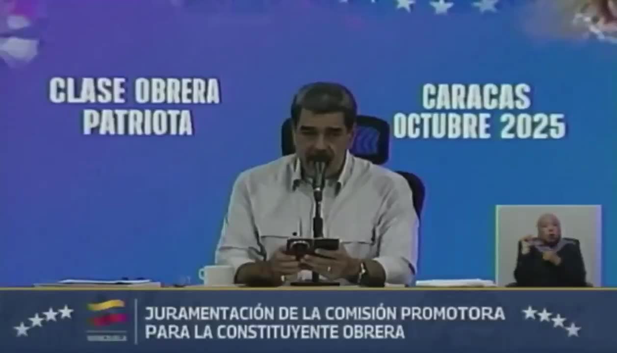 Maduro to Trump in English:  Not war, not war. Yes peace, yes peace.  No crazy war, please, please, please