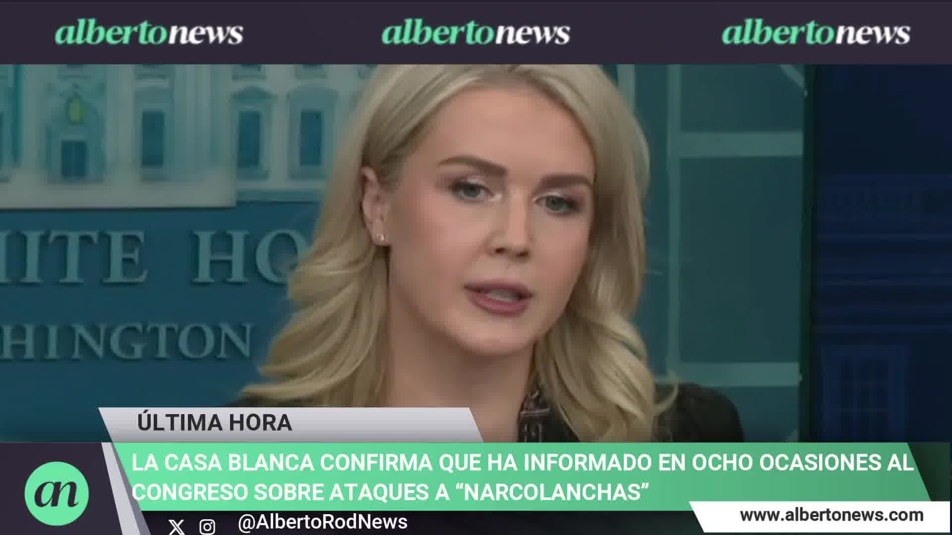 The White House confirms that Marco Rubio will brief Congress tomorrow, November 5th, on the attacks against drug-running boats in the Caribbean and the Pacific. We will gladly speak to them. We have been transparent; there have been eight meetings on this matter.