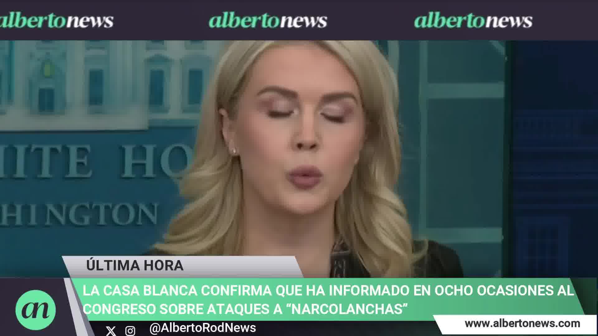 The White House confirms that Marco Rubio will brief Congress tomorrow, November 5th, on the attacks against drug-running boats in the Caribbean and the Pacific. We will gladly speak to them. We have been transparent; there have been eight meetings on this matter.