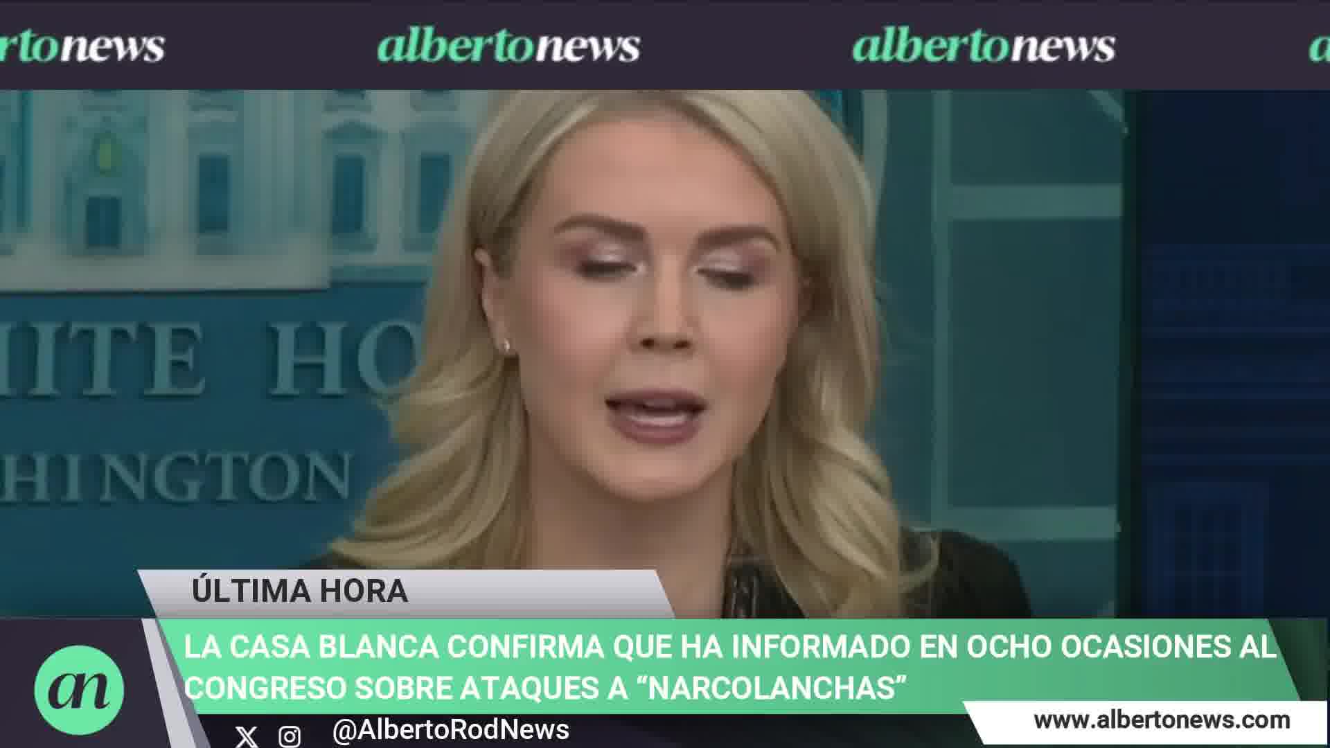 The White House confirms that Marco Rubio will brief Congress tomorrow, November 5th, on the attacks against drug-running boats in the Caribbean and the Pacific. We will gladly speak to them. We have been transparent; there have been eight meetings on this matter.