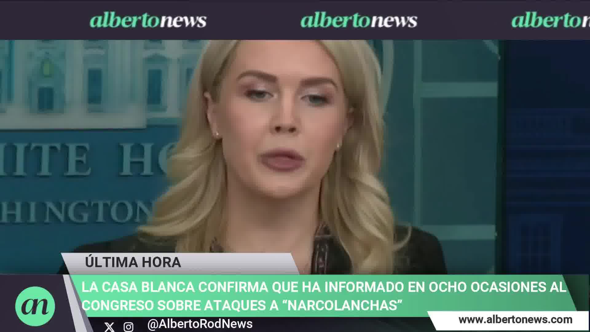 The White House confirms that Marco Rubio will brief Congress tomorrow, November 5th, on the attacks against drug-running boats in the Caribbean and the Pacific. We will gladly speak to them. We have been transparent; there have been eight meetings on this matter.