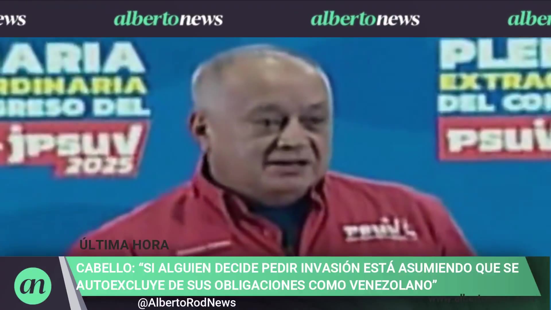 Diosdado Cabello: If someone decides to call for an invasion, they are assuming they are shirking their obligations as a Venezuelan. And the Venezuelan state reserves the right to take whatever actions it deems necessary, he stated.