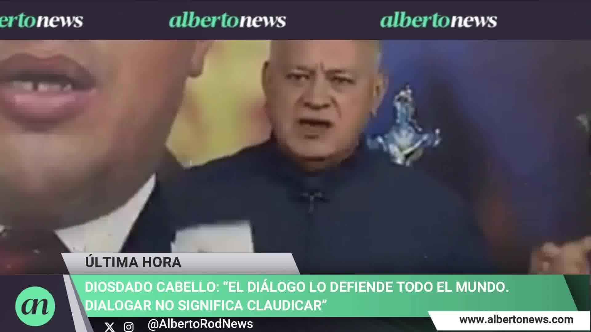 Diosdado Cabello: Everyone supports dialogue. Dialogue doesn't mean surrendering. Furthermore, dialogue is good when there are contradictions, and if they are properly presented, it works, he said.