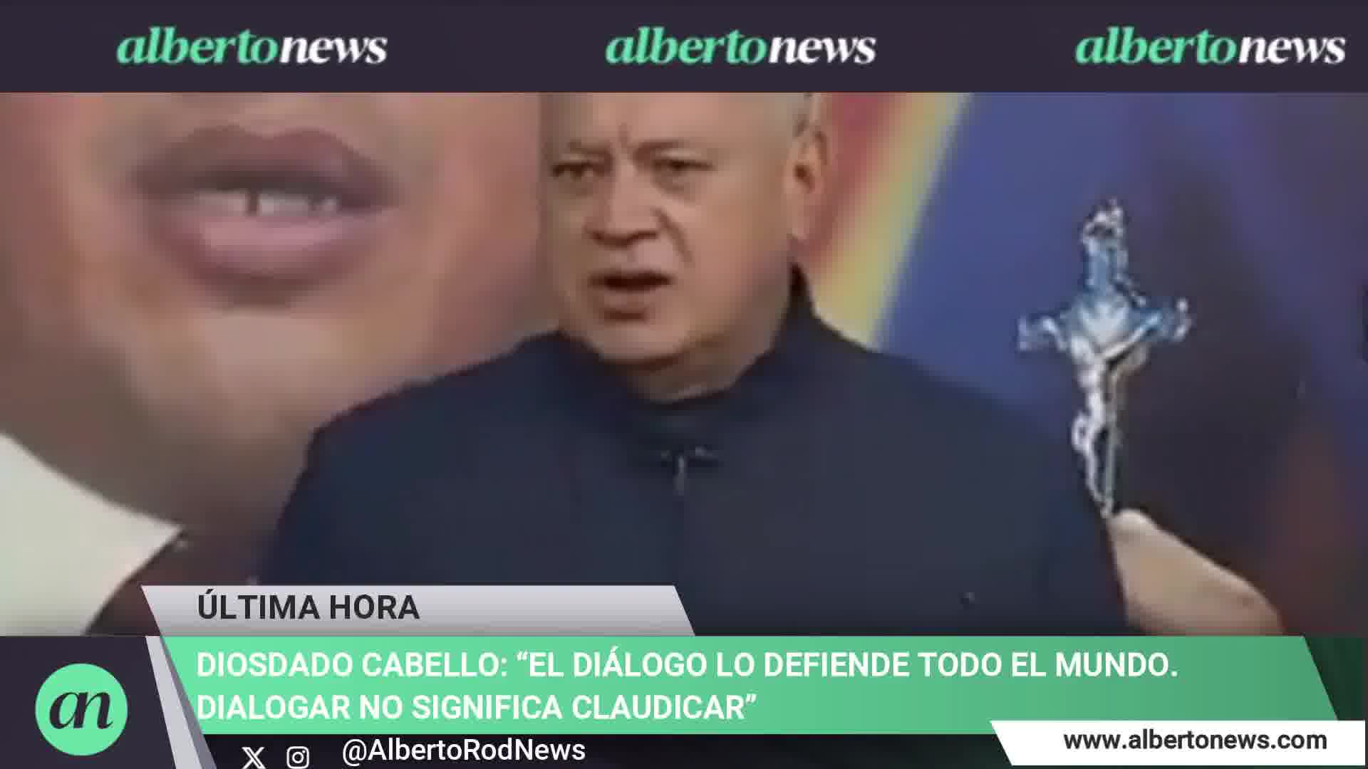 Diosdado Cabello: Everyone supports dialogue. Dialogue doesn't mean surrendering. Furthermore, dialogue is good when there are contradictions, and if they are properly presented, it works, he said.