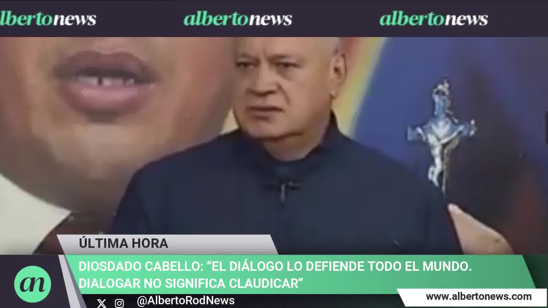 Diosdado Cabello: Everyone supports dialogue. Dialogue doesn't mean surrendering. Furthermore, dialogue is good when there are contradictions, and if they are properly presented, it works, he said.