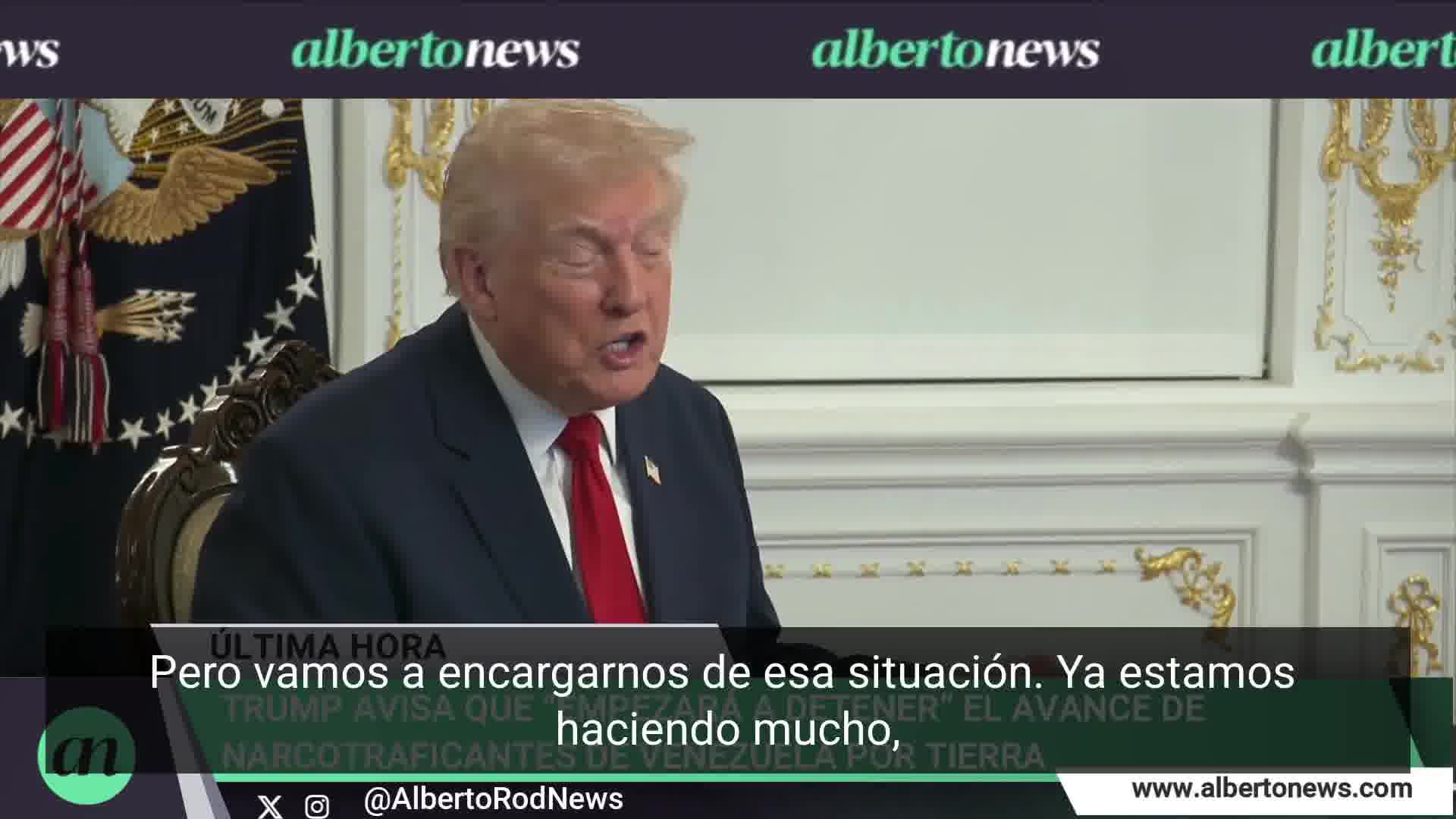 Trump warns he will begin to stop the advance of Venezuelan drug traffickers by land. Also, by land it's easier, but that will begin very soon. We warn you: stop sending poison into our country, he stated.