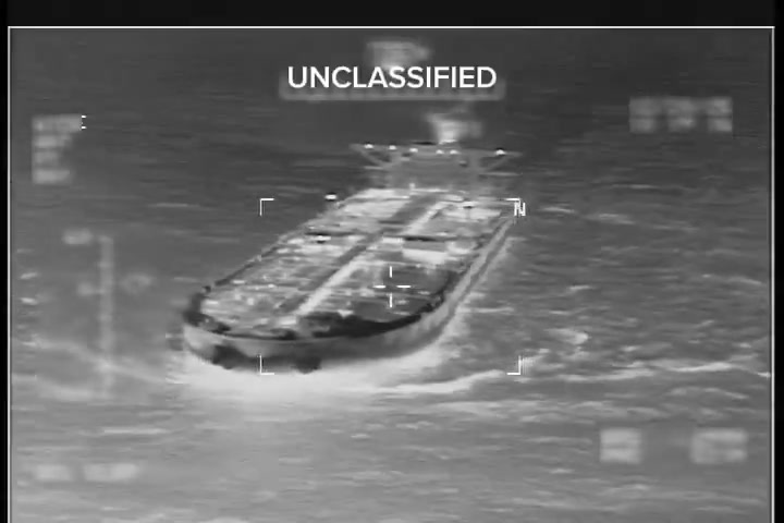 In a pre-dawn action early this morning on Dec. 20, the US Coast Guard with the support of the Department of War apprehended an oil tanker that was last docked in Venezuela. The United States will continue to pursue the illicit movement of sanctioned oil that is used to fund narco terrorism in the region. We will find you, and we will stop you. Thank you to our brave men 