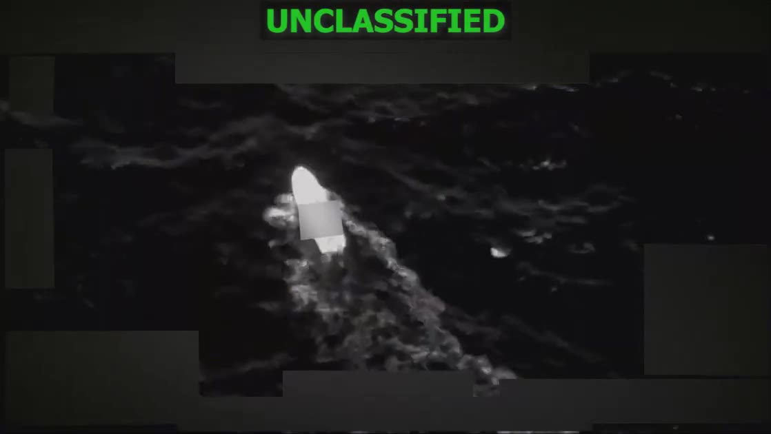 South Command: On Dec. 30, at the direction of @SecWar Pete Hegseth, Joint Task Force Southern Spear conducted kinetic strikes against three narco-trafficking vessels traveling as a convoy. These vessels were operated by Designated Terrorist Organizations in international waters. Intelligence confirmed the vessels were transiting along known narco-trafficking routes and had transferred narcotics between the three vessels prior to the strikes. Three narco-militants aboard the first vessel were killed in the first engagement. The remaining narco-militants abandoned the other two vessels, jumping overboard and distancing themselves before follow-on engagements sank their respective vessels. Following the engagements, USSOUTHCOM immediately notified @USCG to activate the Search and Rescue system