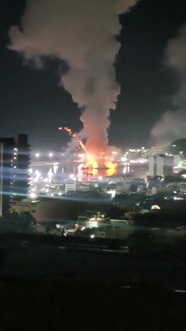 Additional video of explosions from suspected U.S. airstrikes on Caracas, Venezuela