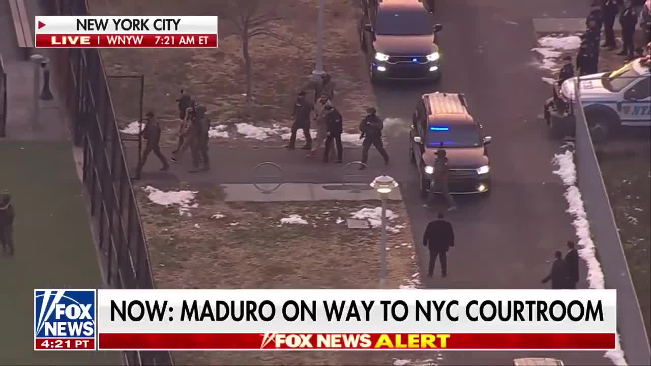Maduro under heavy security as he is transported to a New York City court for arraignment