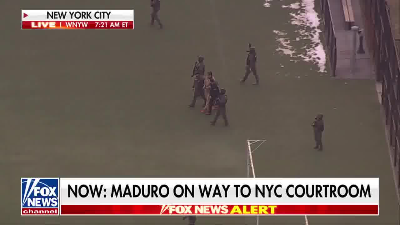 Maduro under heavy security as he is transported to a New York City court for arraignment