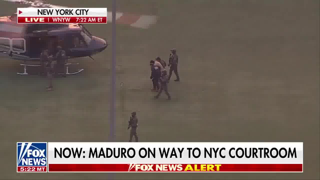 Maduro under heavy security as he is transported to a New York City court for arraignment