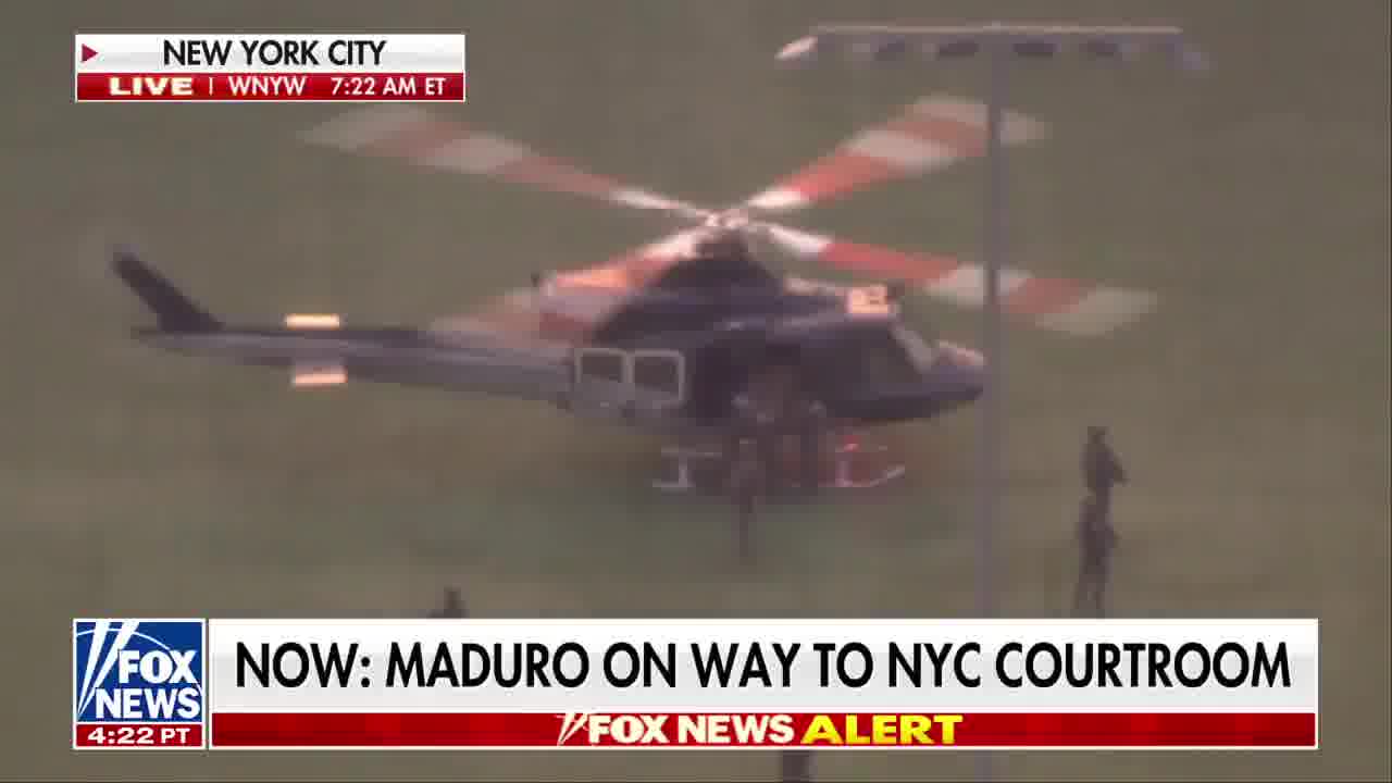 Maduro under heavy security as he is transported to a New York City court for arraignment