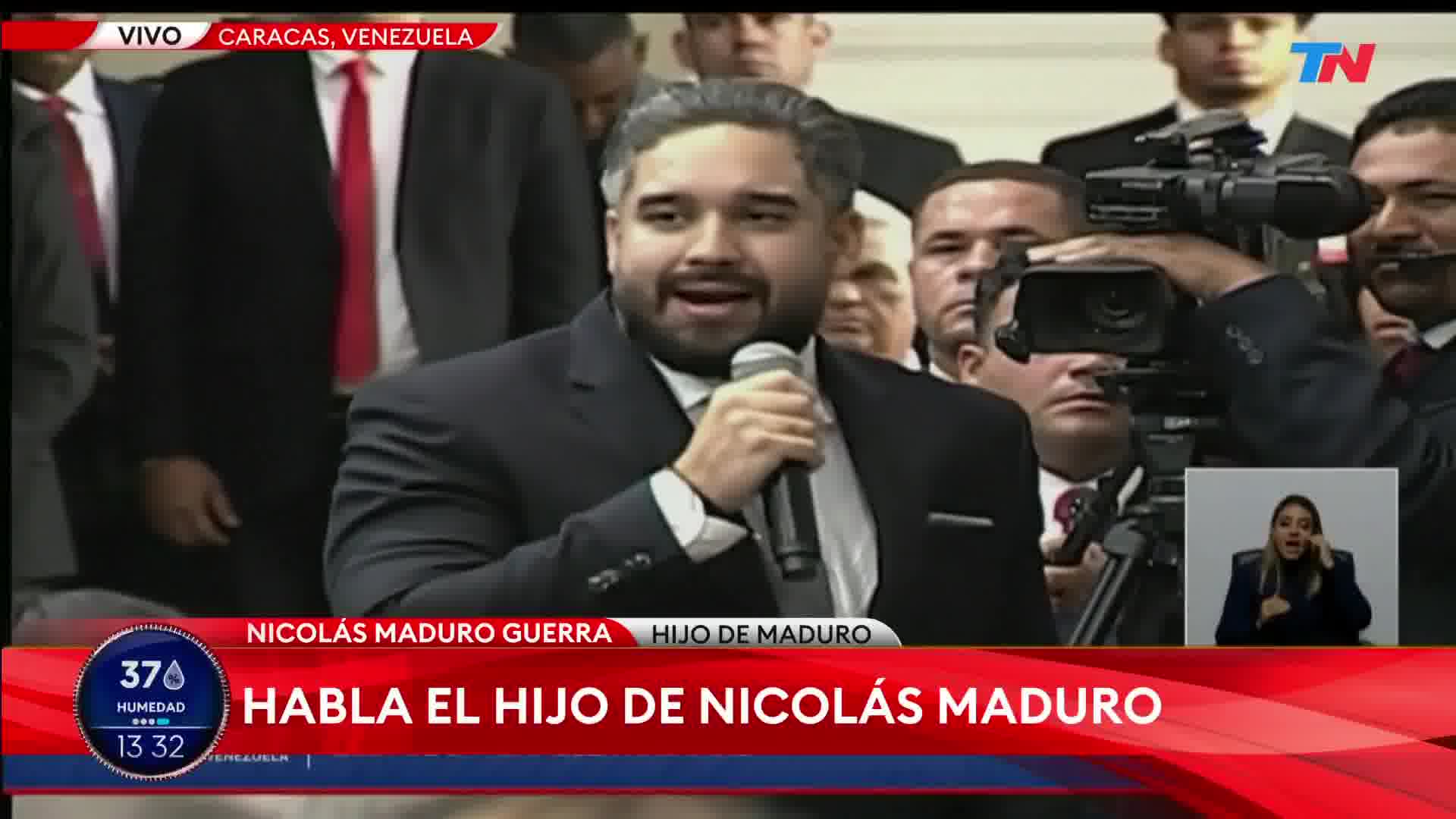 Maduro's son speaks from the Venezuelan National Assembly: This is not a regional problem, it is a direct threat to global political stability. My family and I are being persecuted because we cannot be bought.