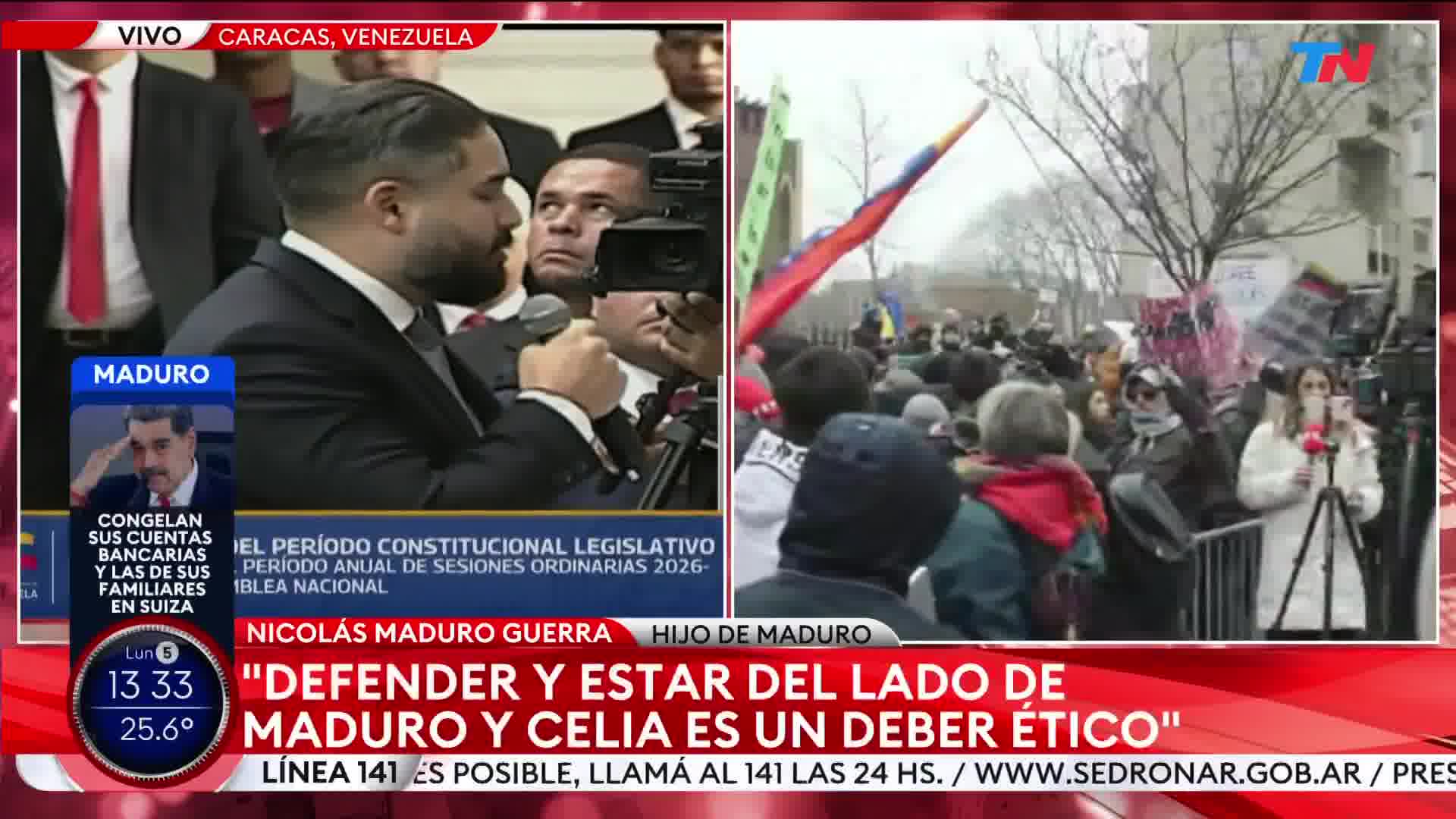 Maduro's son speaks from the Venezuelan National Assembly: This is not a regional problem, it is a direct threat to global political stability. My family and I are being persecuted because we cannot be bought.