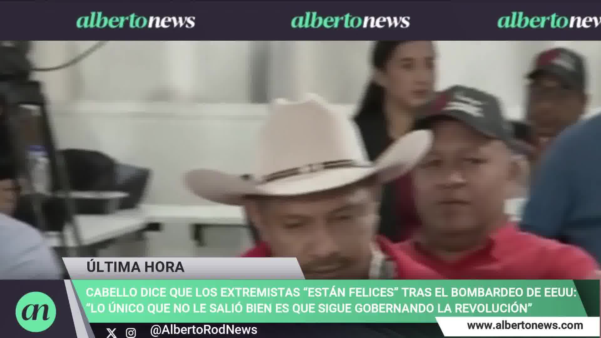 Diosdado Cabello says the extremists are happy after the US bombing: The only thing that didn't go well for them is that the revolution is still in power.