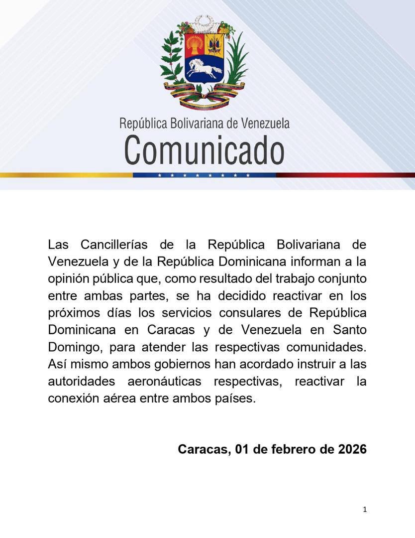 Dominican Republic and Venezuela resume consular relations