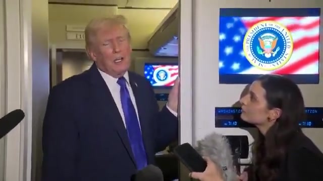 Reporter: On Venezuela, Rodriguez last week said that Nicolas Maduro is still a legitimate president and is. Trump: She probably has to say that. I think politically she has to say that. She’s doing a very good job