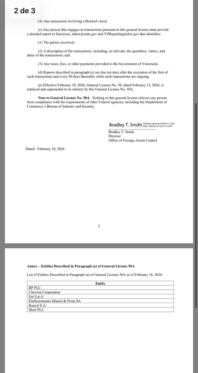 The Treasury Department issues another license that expands the transactions enabled in Venezuela's oil sector