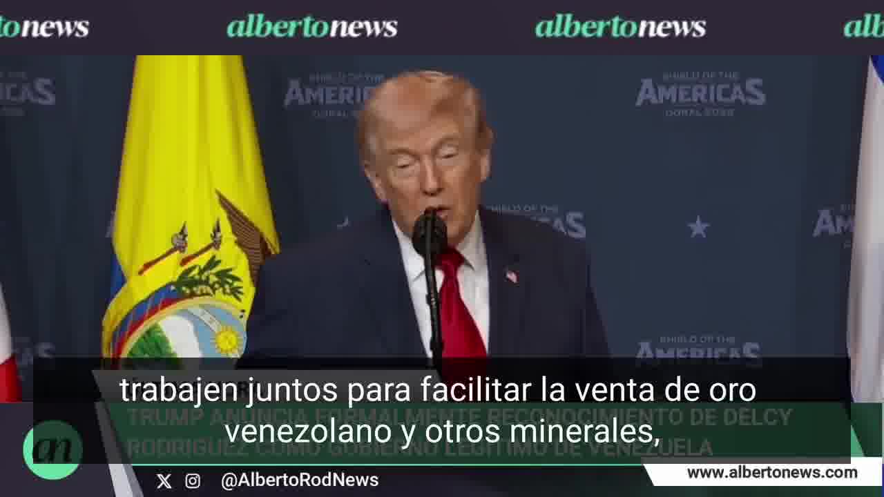 Trump on Delcy Rodríguez: I am pleased to say that this week we have formally recognized the Venezuelan government, in fact we have legally recognized them.
