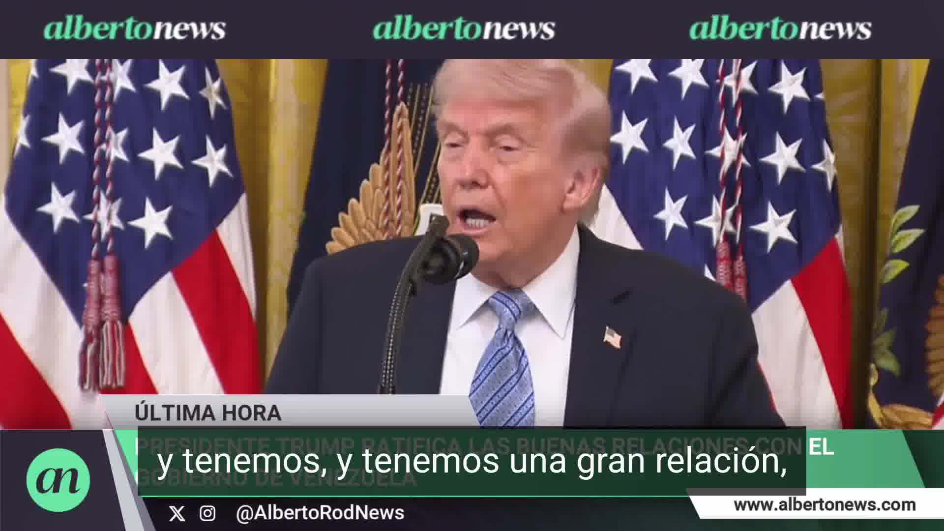 Trump claims progress in Venezuela, highlights the arrival of investments, and speaks of a new climate of optimism. I heard the other day that the people of Venezuela are really happy; things are happening that they haven't seen in 20 years, he said.