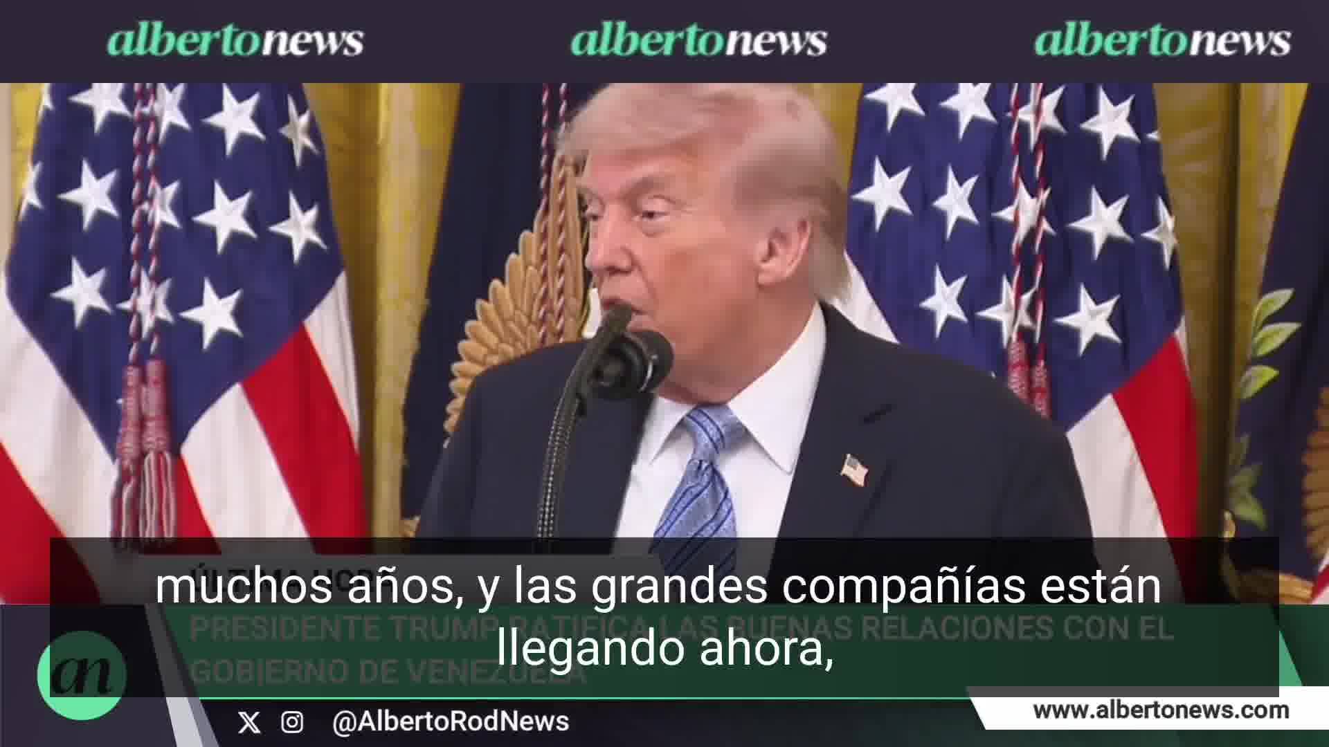 Trump claims progress in Venezuela, highlights the arrival of investments, and speaks of a new climate of optimism. I heard the other day that the people of Venezuela are really happy; things are happening that they haven't seen in 20 years, he said.